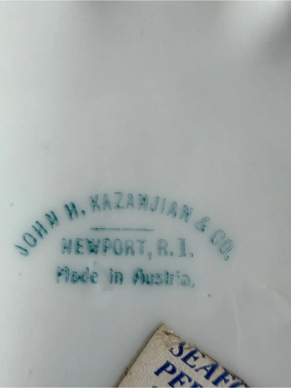 Antique Newport RI Trinket Box- Old Stone Mill Porcelain Souvenir ( 1891-1914)